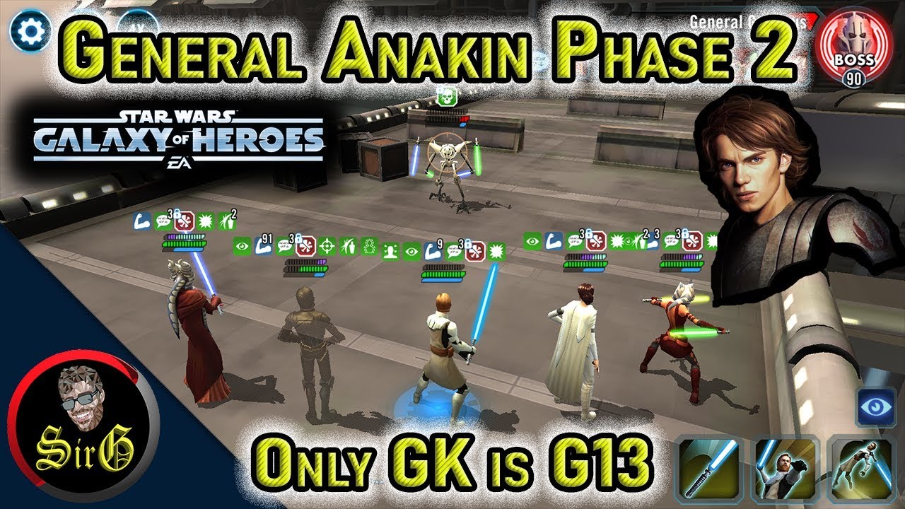 Flawlessly Beat P2 Of General Skywalker Event! Gk G13, Rest Are G12