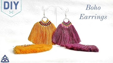 Macrame Tassel Earrings DIY | Boho Jewellery Making
