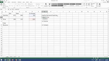 Excel Help Elasticity