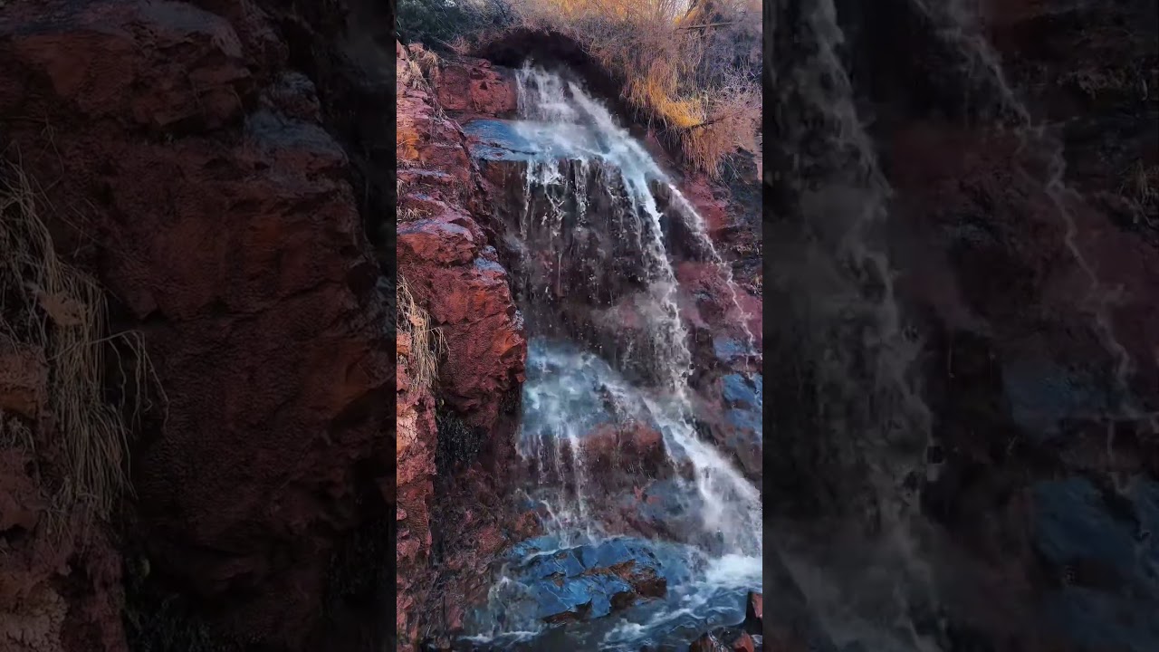 Pure Nature Magic 🌊💙 | Relaxing Waterfall View #waterfall #nature #shorts