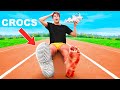 Trying olympic sports in crocs