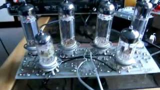 First startup of stereo tube amplifier (only one chanel)
