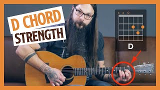 FUN D Chord Strength Exercise [beginner guitar lesson]