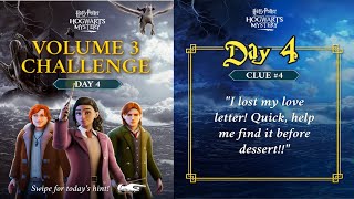 Harry Potter Hogwarts Mystery: Volume 3 Challenge: Day 4 Clue location reveal.  Enjoy. 