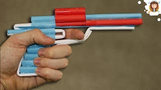 How to Make a Paper Revolver that Shoots - Pistol With Trigger