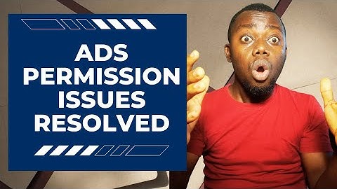 AD PERMISSION ERROR RESOLVED