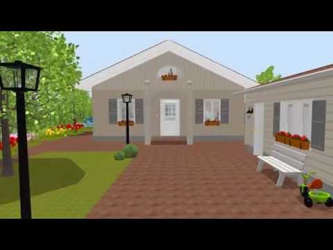 150901 Bungalow 4 Giebel Mit Garten Erstellt Mit Sweet Home 3d