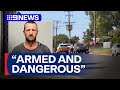 "ARMED AND DANGEROUS": Manhunt underway for Lake Cargelligo Triple Shooter | 9 News Australia