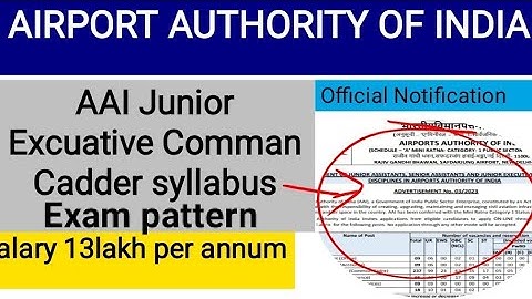 AAI Junior Executive Comman Cader Syllabus 2023 AAI New Recruitment Exam pattern23 EEE WALE STUDENTS