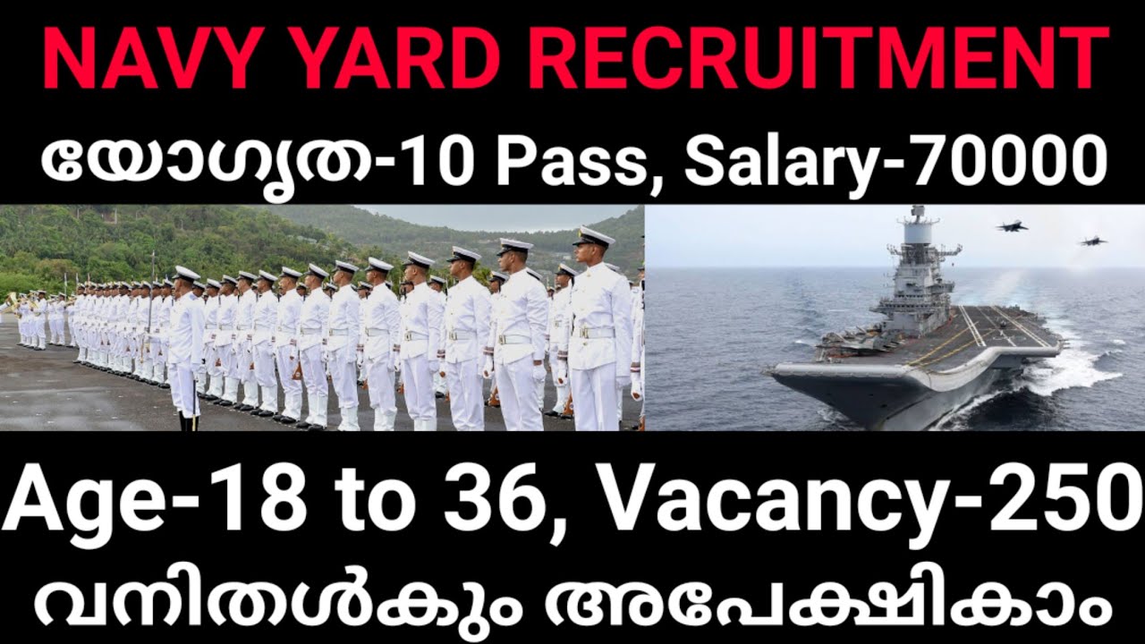 NAVY YARD RECRUITMENT, 10 Pass, Age-18 to 36