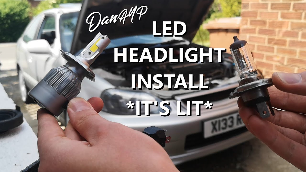 How To Install LED headlight bulbs DIY Installation headlights headlamp