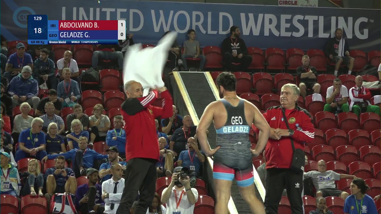 BRONZE GR - 88 kg: B. ABDOLVAND (IRI) v. G. GELADZE (GEO)
