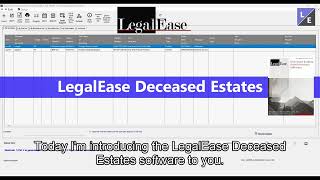 LegalEase Deceased Estates Introductory Demo