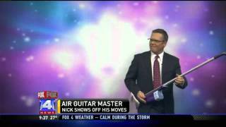 Nick Vasos Jams Out with Air Guitar