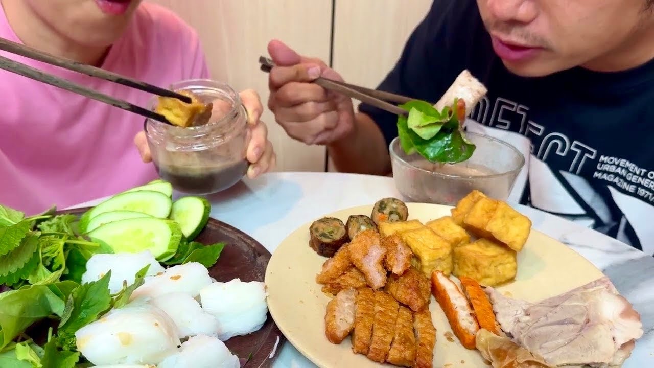 【ASMR】ベトナム ブン・ダウ（揚げ豆腐とマムトム）の咀嚼音 👸✨ 激旨リラックスサウンド (No Talking)