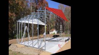 Garage 24x36x11 vertical roof 14 gauges fully enclosed (2) 10x10 garage door (2) windows (1) walk-in door.