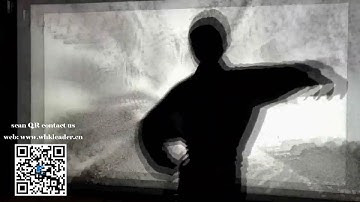 shadow Ink painting interactive,Particle ink painting,Human shadow interaction,Somatosensory games