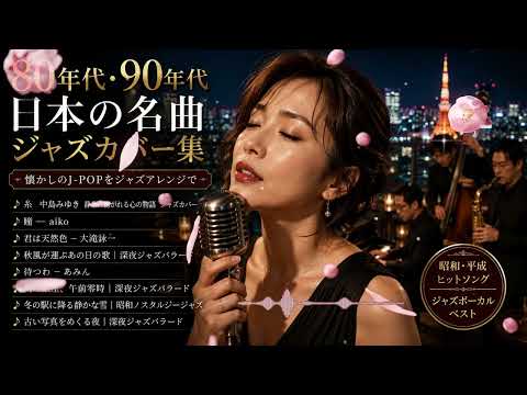 眠れない夜に聴く日本の名曲ジャズ｜糸・LALALA LOVE SONG・愛唄・君は天然色【癒しのCafe Jazz】