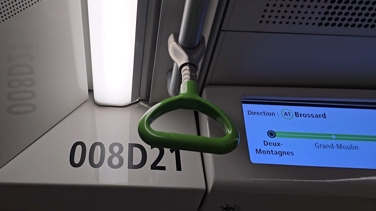 REM train ride between Deux-Montagnes and Roxboro-Pierrefonds stations at night 🌉