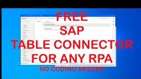 SAP table connector (free) No coding needed. Also for Blueprism , UIpath, Alteryx, Power Automate..