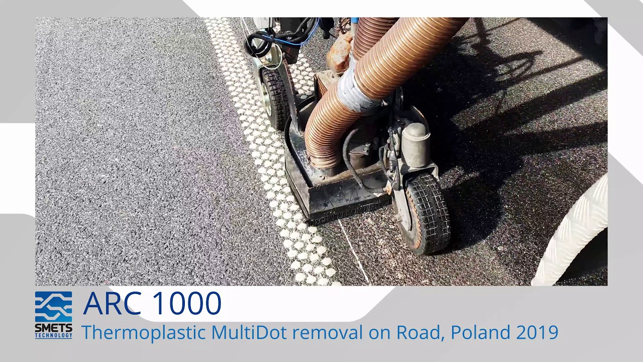 ARC 1000 Thermoplastic Multidot removing on Road, Poland 2019