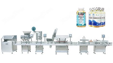 Automatic Electronic Counting Filling Capping Sealing Labeling Line for Capsules Dispenser