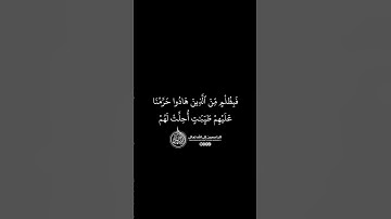ماهر المعيقلي - سورة النساء ( برواية حفص عن عاصم ) الأية 160