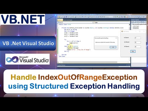 P44 | Windows Application to Handle IndexOutOfRangeException using  Structured Exception Handling