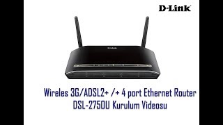 D-Link Wireless 3Gadsl22 4Port Ethernet Router Dsl2750U Modem Kurulum Videosu
