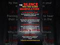 The 'Silence' Trick That Scares Manipulators | Silence is power #shorts