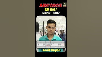 Rank 1387! Amit Gupta Cracks Airforce 1/2026 PSL 💪🔥 | Keep Grinding! #airforcepsl