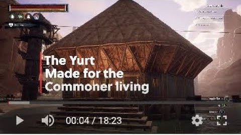 Conan Exiles, The Yurt, a commoners home. A XBOX ONE S Speed Build