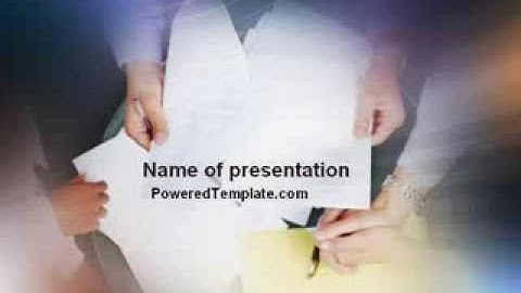 Working With Papers PowerPoint Template by PoweredTemplate.com