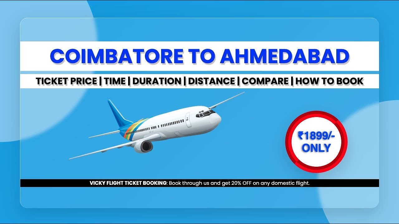 Coimbatore to ahmedabad flight ticket price my air india flight