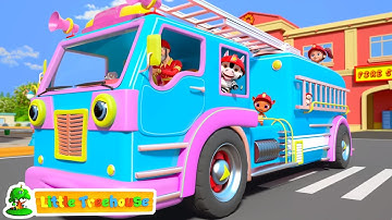 Ruote Sul Camion Dei Pompieri | Video per bambini | Little Treehouse Italiano | Prescolare