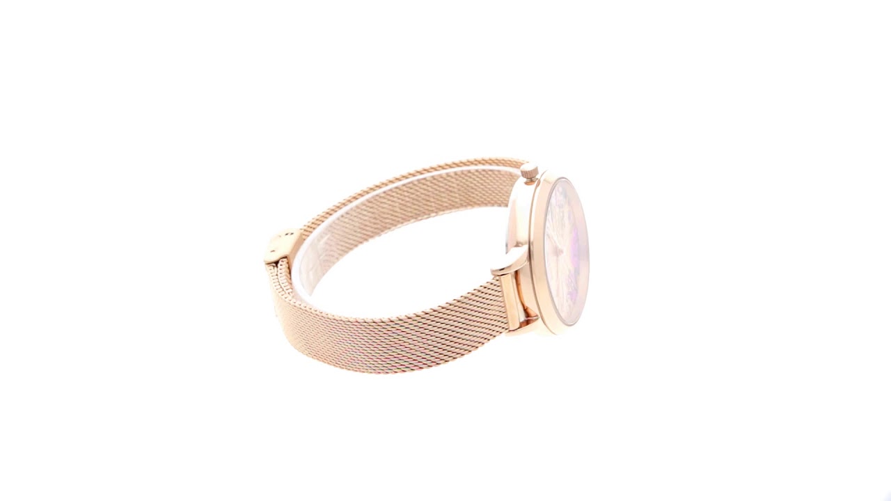 OUI ME FLEURETTE MESH ROSE GOLD PVD ME010103 Zegarek Watch 360 YouTube