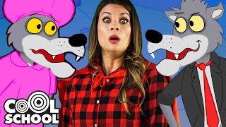 Little Red Riding Hood + Three Little Pigs!  Ms. Booksy StoryTime  Cool School Compilation