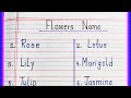 Flowers Name | 15 Flowers Name In English | Flower Names | Handwriting ✍️
