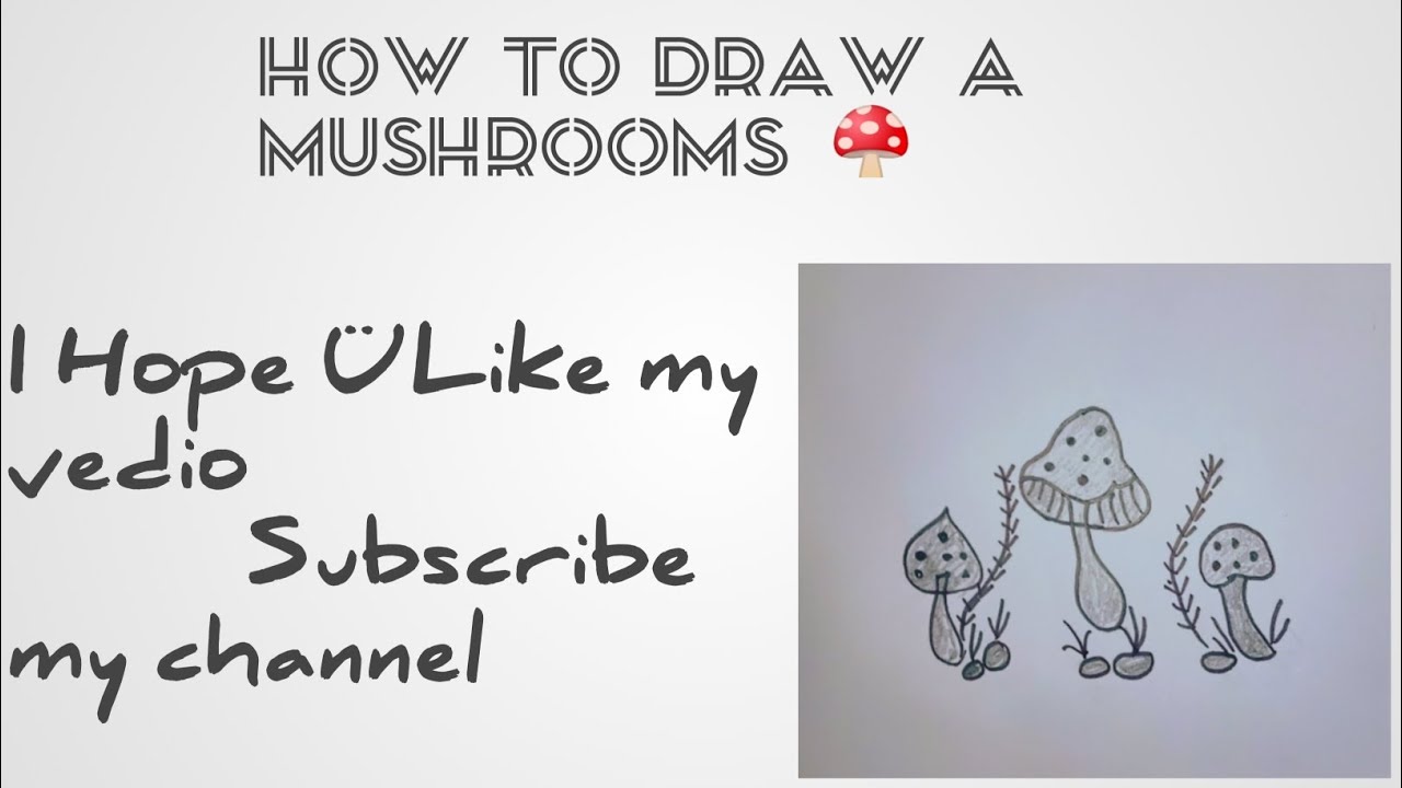 How to draw a Mushrooms||🍄||it's very easy drawing||I hope you like my ...