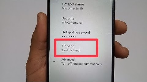 use hotspot AP band in Micromax in1b Android mobile | #micromax