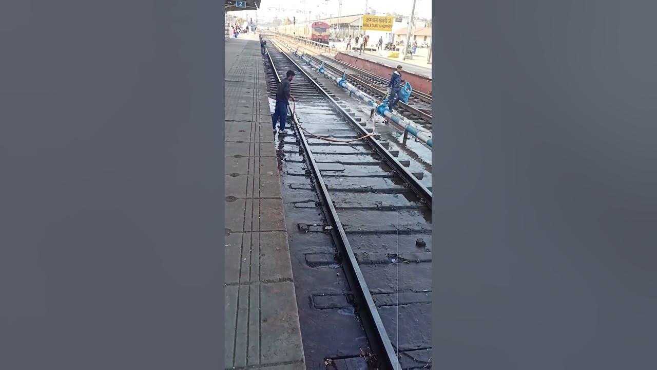 railway station clean - YouTube