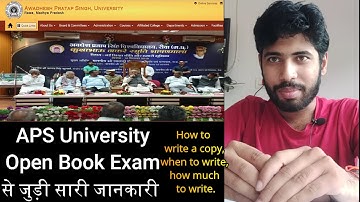 APSU Exam Notification Details | Open Book Exam Full Information | How To Set Exam Copy For OBES.