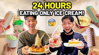 EATING ONLY ICE CREAM FOR 24 HOURS *WE REGRETTED*