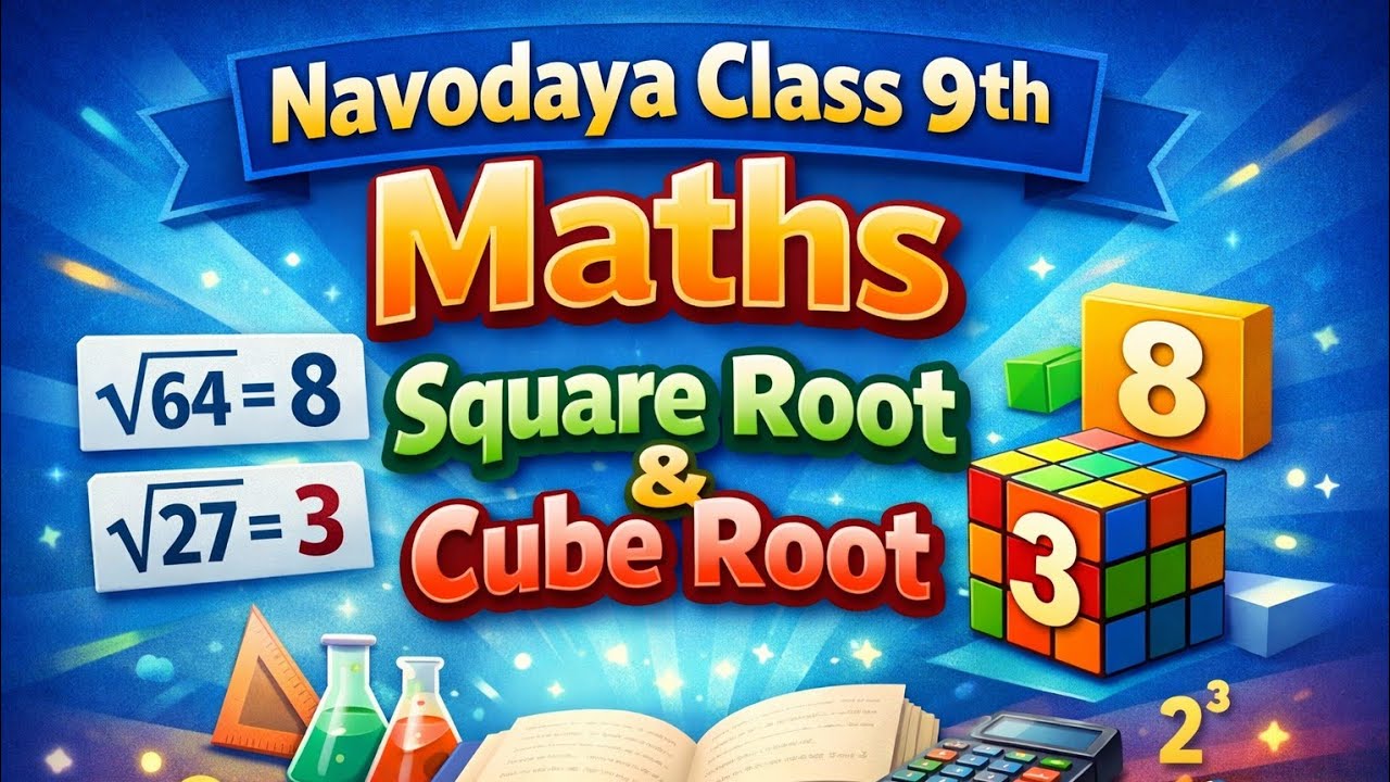 Navodaya Class -9th Maths - Square root and Cube root  | Revision  Class  | Navodaya Class-9th
