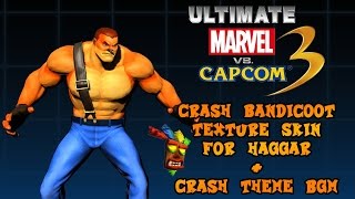 UMVC3 PC Mod: Crash Bandicoot Texture Skin for Haggar + Crash Theme BGM