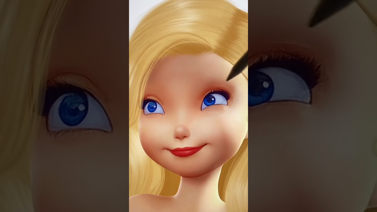 Tinker bell&rsquo;s transformation as a garden fairy #tinkerbell #disney #art #digitalart #shorts