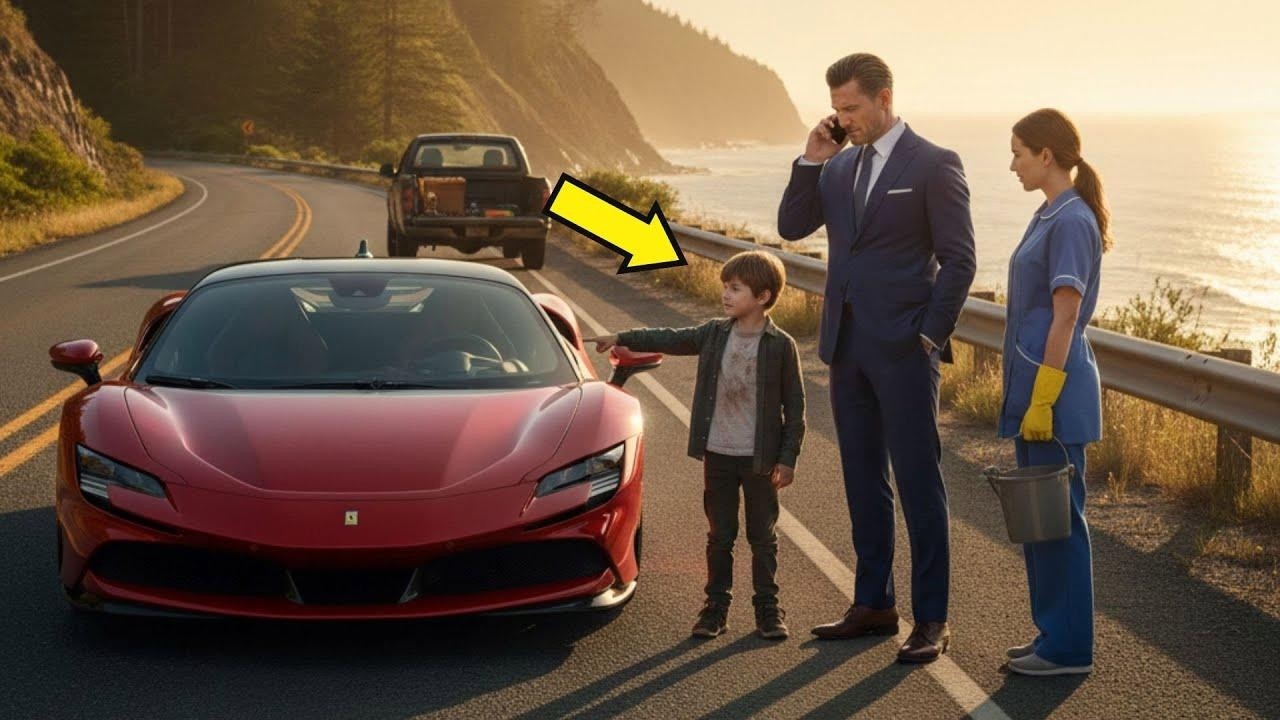 Je roulais dans ma Ferrari rouge, persuadée de tout contrôler, quand le moteur a lâché au milieu de nulle part. Pas de signal, pas d'aide, juste la chaleur et la panne. Puis un gamin de huit ans...