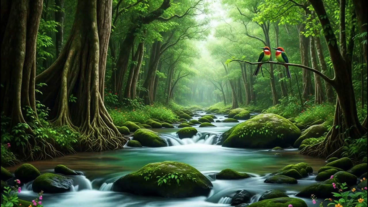 Healing Sleep Music  Water Sounds - Relaxing music Relieves stress  Anxiety and Depression