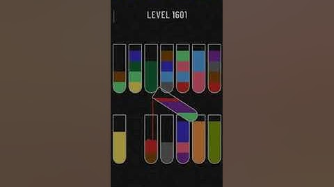 Water sort puzzle level 1601