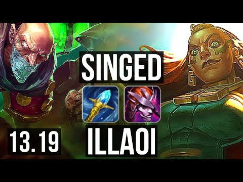 SINGED vs ILLAOI (TOP), Rank 4 Singed, 6/0/1, Dominating, EUW Grandmaster